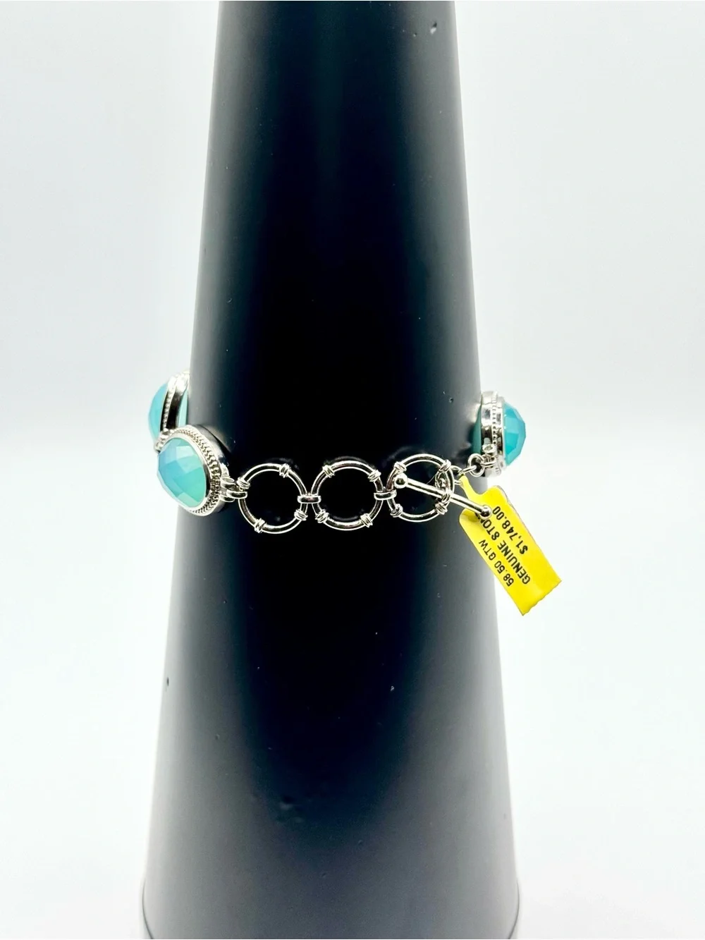 Sterling Silver Swiss Topaz Natural Gemstone Bracelet